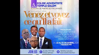 Temple Salem SDA  Church  11 jours de priere. 12/28/24. \