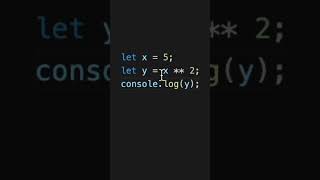 JavaScript Exponentiation (**) Operator #coding