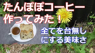 たんぽぽコーヒーを作ってみた! 庭にタンポポが生えていたのでコーヒーにしてみたよ