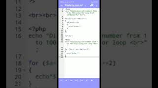 Displaying odd numbers from 1 to 100 using for loop & if