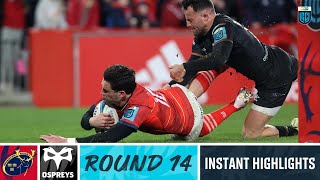 Munster v Ospreys | Instant Highlights | Round 14 | URC 2022/23