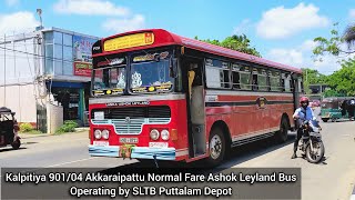 Akkaraipattu 86/04/901 Kalpitiya Normal Fare Ashok Leyland Bus operating by SLTB Puttalam Depot