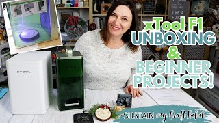 xtool F1 Portable Laser Engraver Unboxing and Beginner Projects!