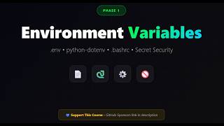Environment Variables Tutorial 2025: .env + python-dotenv + Secrets Security | Zero to Hero Ep.6