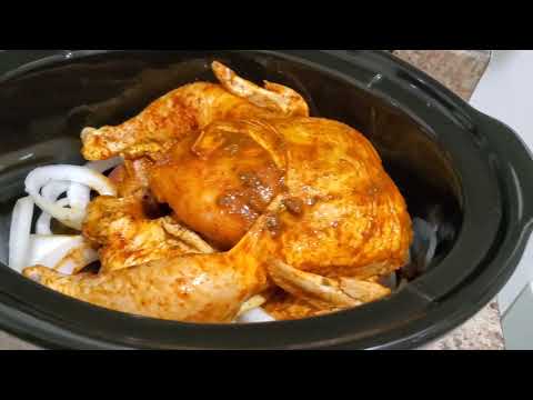 How To Cook A Whole Chicken In A Slow Cooker - YouTube