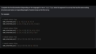 Array structure comparator on Python