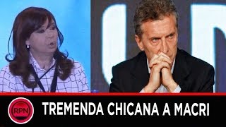 TREMENDA chicana de Cristina a Macri "Con Macri en  todo es invisible"