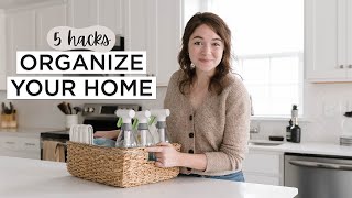 5 Simple HOME ORGANIZATION Hacks + How We Use Them In Our Home