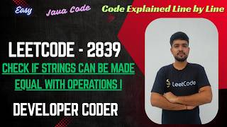 Check if Strings Can be Made Equal With Operations I | LeetCode 2839 | Java Code | Developer Coder