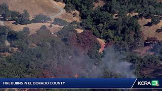 LIVE | LiveCopter 3 is over a fire burning in El Dorado County