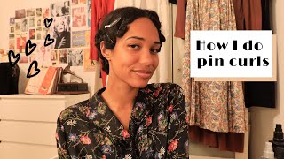 How I set my pin curls - natural hair