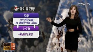 [날씨] 12월 기온변화 심해…서·동해안 폭설 가능성