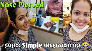 Nose Piercing First Time😉|| മൂക്ക് കുത്തൽ ഇത്രക്ക് സിംപിൾ ആരുന്നൊ 😀😀| YouTube #Shorts