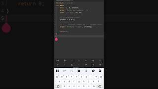 C Program to Multiply Two Floating-Point Numbers#cprogramming #coding #learning
