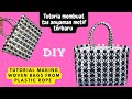 tutorial on making the latest woven bag motifs that are very beautiful