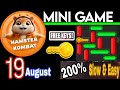 19th August 🔑🐹 Puzzle Trick Cracked: Hamster Kombat Mini Game Solved, Slow Step! 🎮