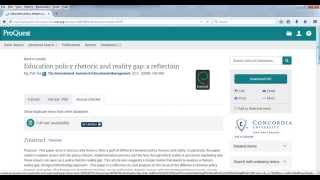 Locating permanent links in ProQuest
