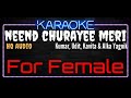 Karaoke Neend Churayee Meri For Female HQ Audio - Kumar, Udit, Kavita & Alka Yagnik Ost. Ishq 1997