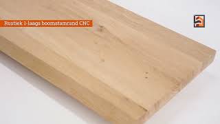 EIKEN WANDPLANK - Rustiek eikenhout - CNC boomstamrand (1-laags)