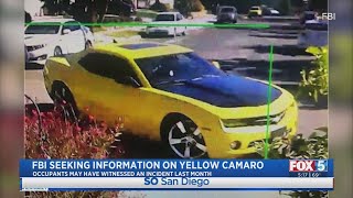 FBI Seeking Information On Yellow Camaro