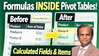 52. Create Smart Formulas Inside Pivot Tables! (Calculated Fields & Calculated Items Tutorial)