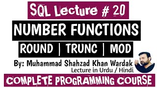 Numeric Functions ROUND TRUNC MOD | round() trunc() and mod() functions | number functions in oracle
