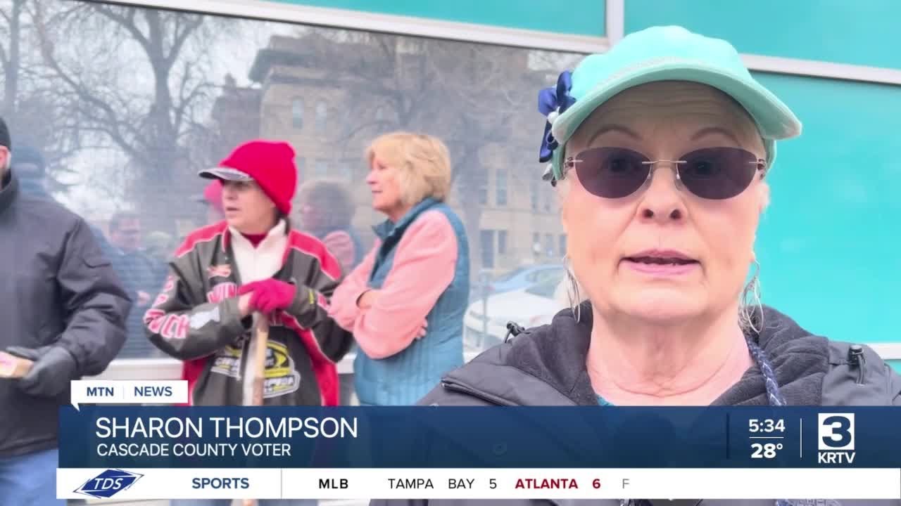 Protesters Rally Outside Cascade County Elections Office - YouTube