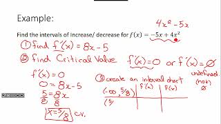 4.1 Increasing and Decreasing Functions (Ms. Stevenson)