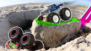 Competition #23: Hot Wheels MONSTER TRUCK Racing Battle Sand Ramp Beach 💥CHAMPIONSHIP '24 car crash