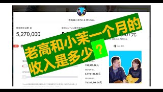 老高與小茉一个月能挣多少钱？王剑 文昭 还有其他YouTuber的收入情况