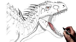 How To Draw The Indominus Rex | Step By Step |