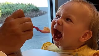 Try Not To Laugh Challenge - Funny Baby Eating s Compilation