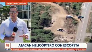 Canal 13 / Atacan helicóptero con escopeta.