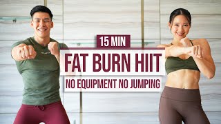 15 MIN FAT BURN HIIT I all standing, no jumping, no equipment