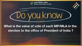 Watch this video to find the value of votes of MPs and MLAs in the Presidential Elections 2022