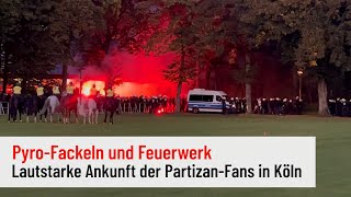 1. FC Köln: Fans von Partizan Belgrad mit Knall-Ankunft am Stadion