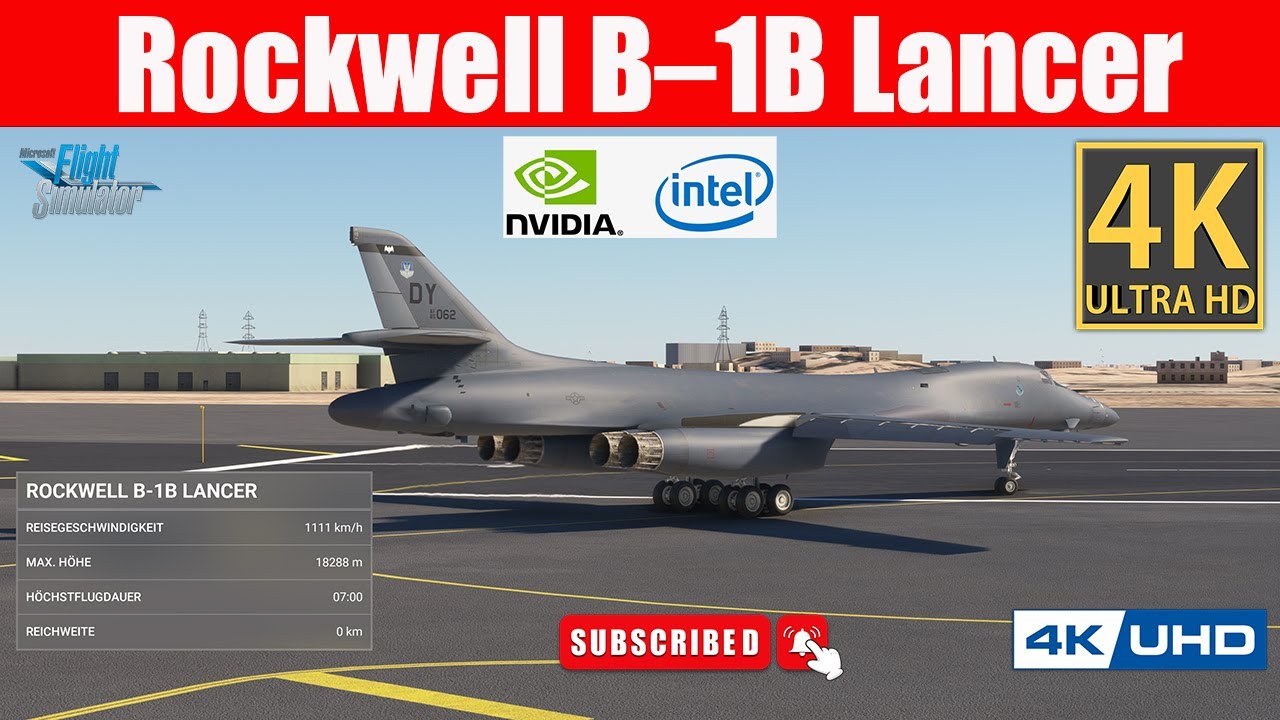 Virtavia – Rockwell B–1B Lancer - MSFS 2020 - Start Und Landung - YouTube