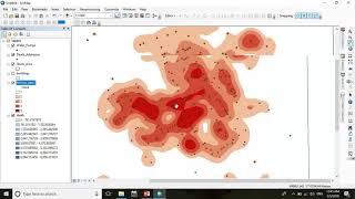 Kernel density map using John Snow's Cholera Data in ArcGIS