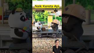 NAIK KERETA API MALAH TERBANG #shorts