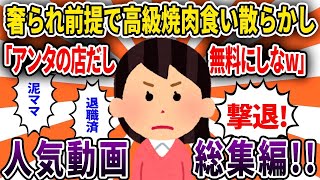 【2ch修羅場スレ】 奢られる前提で高級焼肉を食い散らかす泥ママ「アンタの店だから無料にしなw」→昨日退職したと伝えた結果ww【作業用・総集編】【ゆっくり解説】