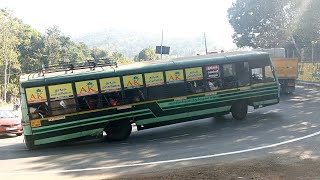 Govt Bus And Car Tipper Lorry Turning Kodaikanal Hairpin bend Hills Driving