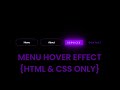 Amazing Menu Hover Effects using HTML & CSS only