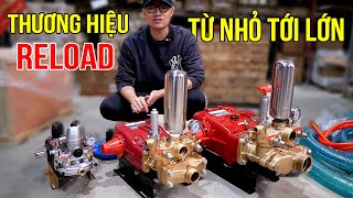 Đầu Xịt Rửa Áp Lực RELOAD 150 Lưu Lượng 120L Áp Lực 50Bar Chuyên Bơm Nước Đẩy Xa Rửa Xe Tải