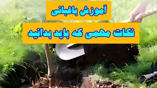 آموزش باغبانی ، چندین نکته مهم که برای باغداری باید بدانید