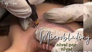 Realizando Microblading a modelo. Curso Presencial Paty Rivas Academy