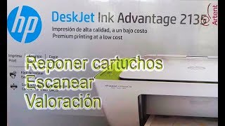 Mejorar rendimiento de cartuchos en impresora HP Deskjet 2135.