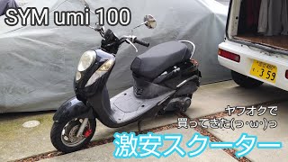 ヤフオクで買ってきた激安バイク✨第一話 台湾のSYM UMI 海100🛵