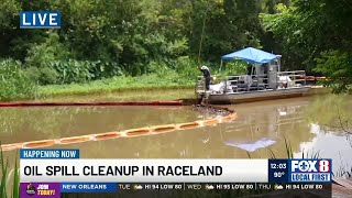Day 4 of clean-up and still no cause of Bayou Lafourche oil spill