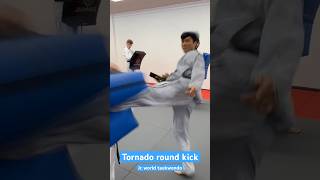 Taekwondo tornado round kick #taekwondo #taekwondokicks #demoteam