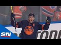 Connor McDavid Snipes The Tipped Shot To Score His First Goal Of The Season